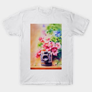 Watercolor vintage camera T-Shirt